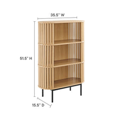 Fortitude Oak Three Tier Display Cabinet - Ornate Home