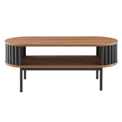 Fortitude Walnut/Black Wood Coffee Table - Ornate Home
