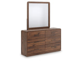 Fortlorn Walnut Brown Dresser and Mirror - Ornate Home