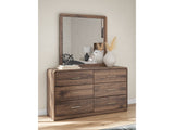 Fortlorn Walnut Brown Dresser and Mirror - Ornate Home