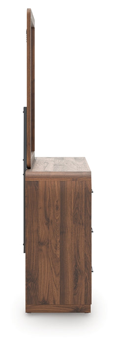 Fortlorn Walnut Brown Dresser and Mirror - Ornate Home