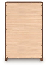 Fortlorn Walnut Brown Five Drawer Chest (Online Special Price) - Ornate Home