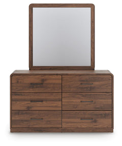 Fortlorn Walnut Brown King Panel Bed, Dresser, Mirror and Chest - Ornate Home