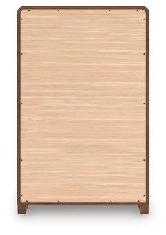 Fortlorn Walnut Brown King Panel Bed, Dresser, Mirror and Chest - Ornate Home