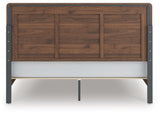 Fortlorn Walnut Brown King Panel Bed, Dresser, Mirror and Chest - Ornate Home