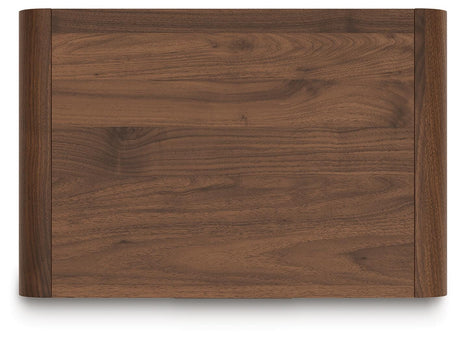 Fortlorn Walnut Brown King Panel Bed, Dresser, Mirror and Nightstand - Ornate Home