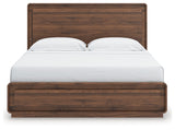 Fortlorn Walnut Brown King Panel Bed, Dresser and 2 Nightstands (Online Special Price) - Ornate Home
