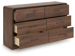 Fortlorn Walnut Brown King Panel Bed, Dresser and 2 Nightstands - Ornate Home