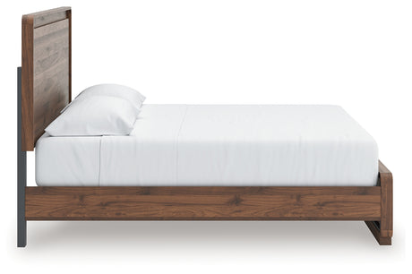Fortlorn Walnut Brown King Panel Bed, Dresser and 2 Nightstands - Ornate Home