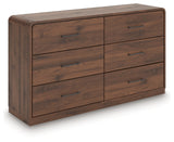 Fortlorn Walnut Brown King Panel Bed, Dresser and Nightstand (Online Special Price) - Ornate Home