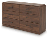 Fortlorn Walnut Brown King Panel Bed, Dresser and Nightstand (Online Special Price) - Ornate Home