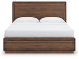 Fortlorn Walnut Brown King Panel Bed, Dresser and Nightstand (Online Special Price) - Ornate Home