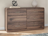 Fortlorn Walnut Brown King Panel Bed, Dresser and Nightstand (Online Special Price) - Ornate Home