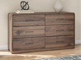 Fortlorn Walnut Brown King Panel Bed, Dresser and Nightstand (Online Special Price) - Ornate Home