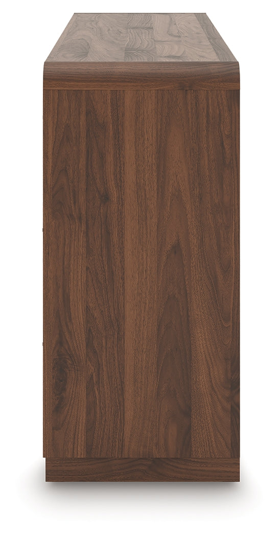 Fortlorn Walnut Brown King Panel Bed, Dresser and Nightstand - Ornate Home