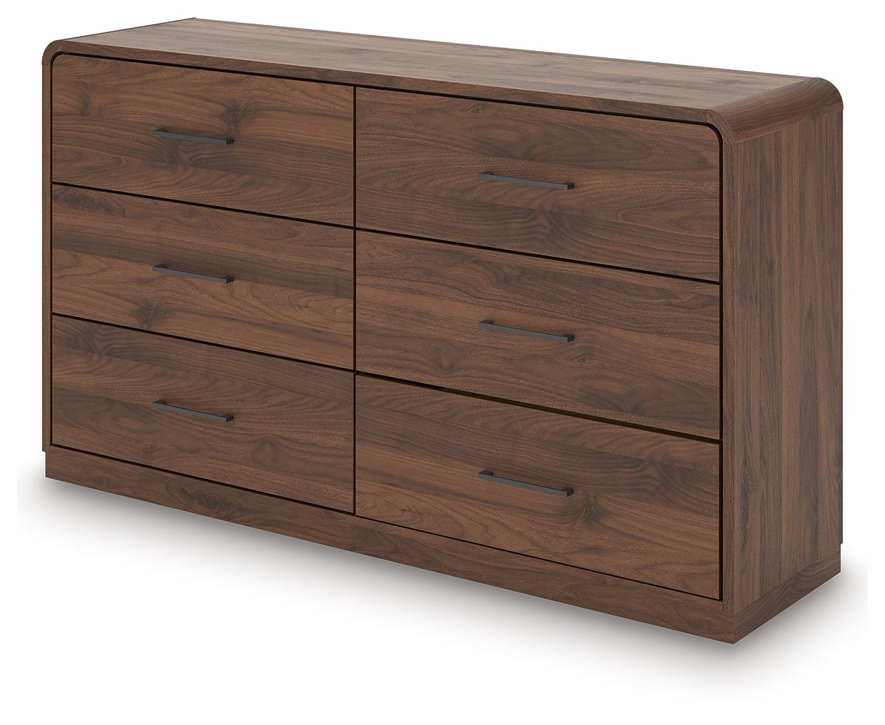 Fortlorn Walnut Brown King Panel Bed, Dresser and Nightstand - Ornate Home
