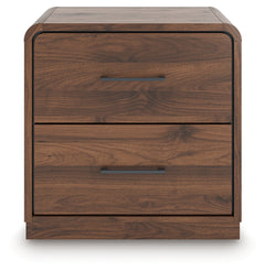 Fortlorn Walnut Brown King Panel Bed, Dresser and Nightstand - Ornate Home