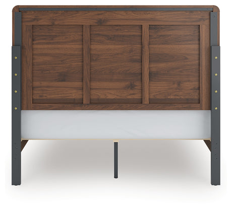 Fortlorn Walnut Brown Queen Panel Bed, Dresser, Mirror and Nightstand - Ornate Home