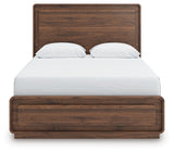 Fortlorn Walnut Brown Queen Panel Bed and Dresser (Online Special Price) - Ornate Home