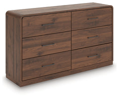 Fortlorn Walnut Brown Queen Panel Bed and Dresser - Ornate Home