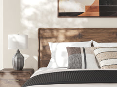 Fortlorn Walnut Brown Queen Panel Bed and Dresser - Ornate Home