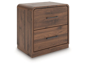 Fortlorn Walnut Brown Two Drawer Night Stand (Online Special Price) - Ornate Home
