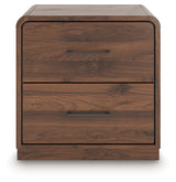 Fortlorn Walnut Brown Two Drawer Night Stand - Ornate Home