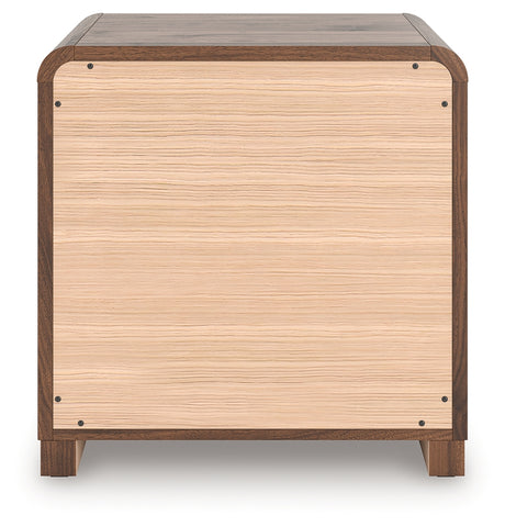 Fortlorn Walnut Brown Two Drawer Night Stand - Ornate Home