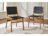 Fortmaine Brown/Black Dining Chair (Set of 2) - Ornate Home