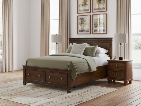 Danabrin Brown Queen Panel Storage Bed - Ornate Home