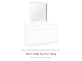 Fortman White Bedroom Mirror - Ornate Home