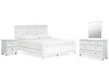 Fortman White California King Panel 4-Piece Bedroom Set (Online Special Price) - Ornate Home