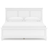 Fortman White California King Panel 4-Piece Bedroom Set - Ornate Home