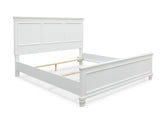 Fortman White California King Panel 4-Piece Bedroom Set - Ornate Home