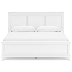 Fortman White King Panel 5-Piece Bedroom Set w/ 2 Nightstands - Ornate Home