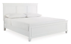 Fortman White King Panel 5-Piece Bedroom Set w/ 2 Nightstands - Ornate Home