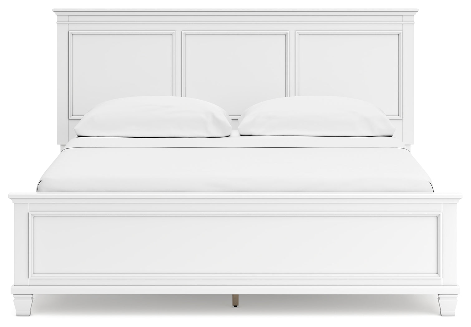 Fortman White California King Panel Bed & Dresser & Mirror (Online Special Price) - Ornate Home