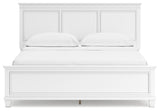 Fortman White California King Panel Bed & Dresser & Mirror - Ornate Home
