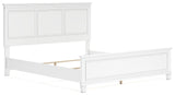 Fortman White California King Panel Bed - Ornate Home