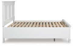 Fortman White California King Panel Storage Bed - Ornate Home