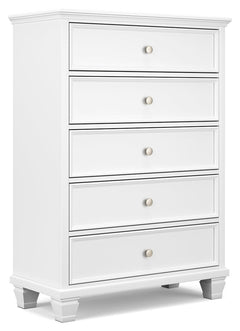 Fortman White Chest of Drawers - Ornate Home