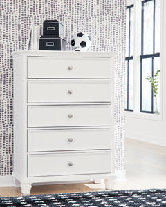 Fortman White Chest of Drawers - Ornate Home