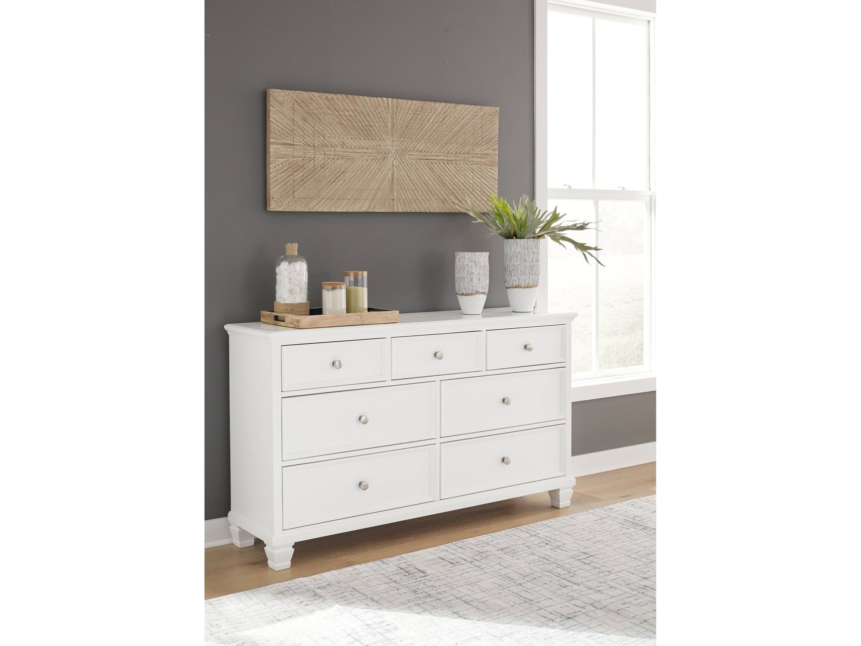 Fortman White Dresser - Ornate Home