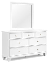 Fortman White Dresser and Mirror - Ornate Home