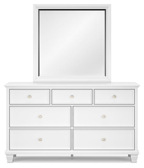 Fortman White Dresser and Mirror - Ornate Home