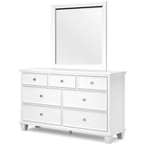 Fortman White Full Panel 4-Piece Bedroom Set - Ornate Home