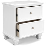 Fortman White Full Panel 4-Piece Bedroom Set - Ornate Home