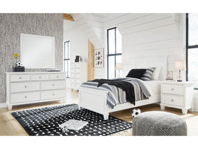 Fortman White Full Panel 5-Piece Bedroom Set - Ornate Home