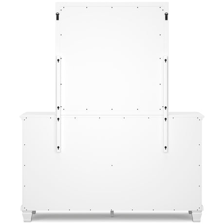 Fortman White Full Panel 5-Piece Bedroom Set - Ornate Home