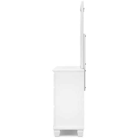 Fortman White Full Panel 5-Piece Bedroom Set - Ornate Home